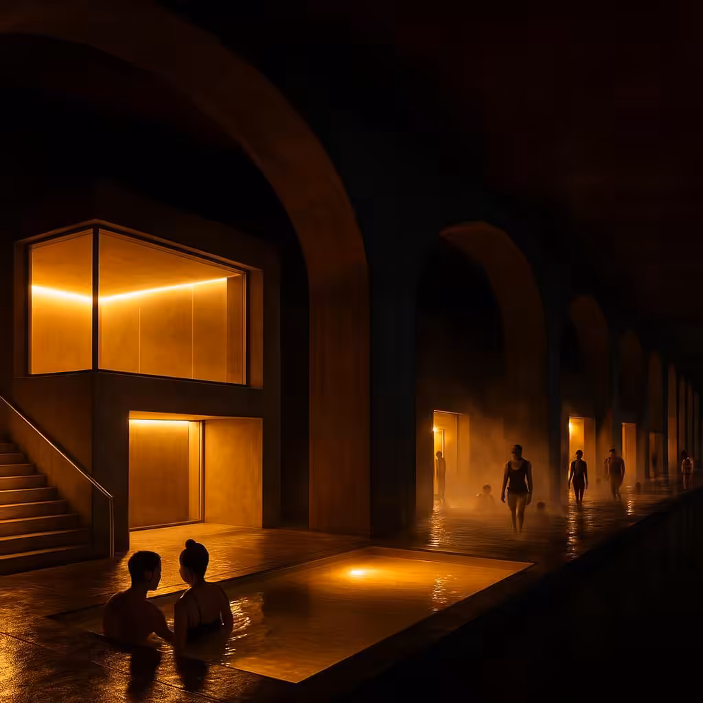 Chicago Underpass Velvet Bath AI generated architecture futuristic rendering concept image 2
