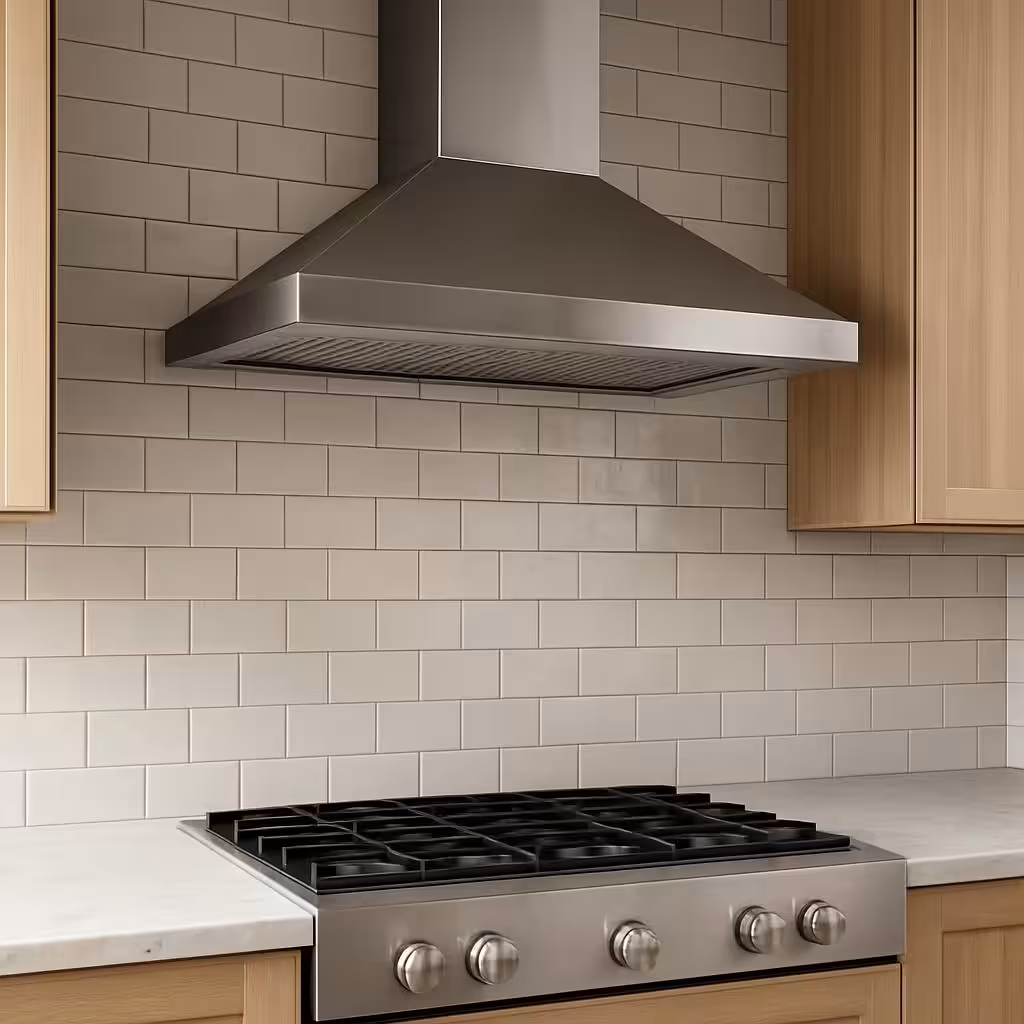 Compact Kitchen Backsplash Requirement Audit Ideas - ventilation hood and cleaning clearance