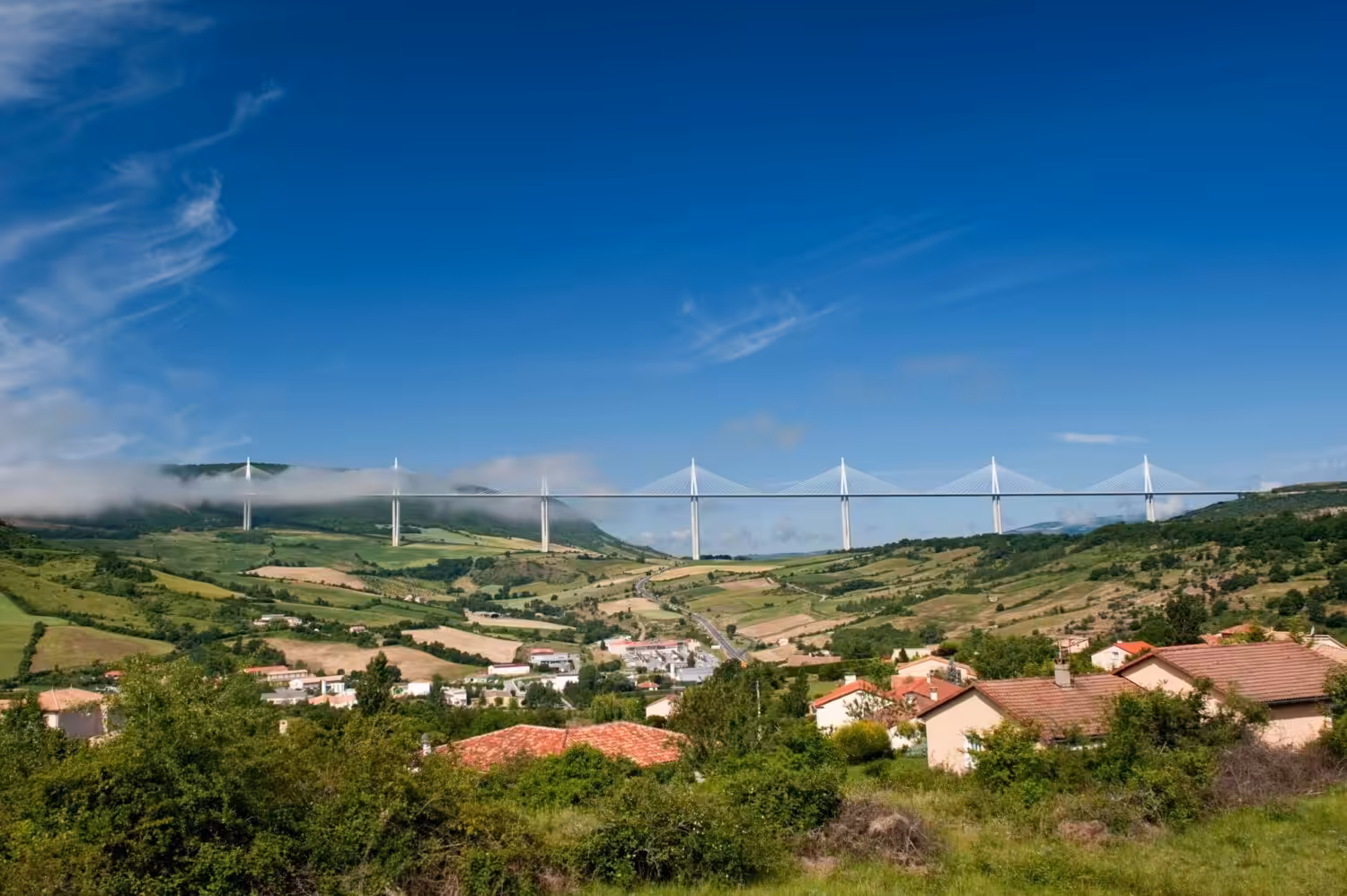 Millau Viaduct crossing the Tarn Valley