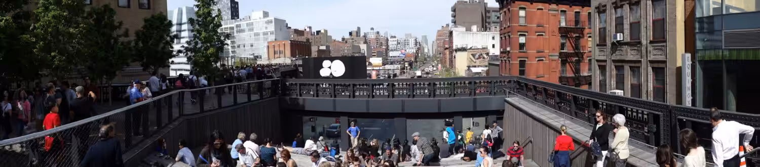 The High Line repurposes New York City's elevated rail line as a pioneering urban park blending infrastructure and landscape architecture.