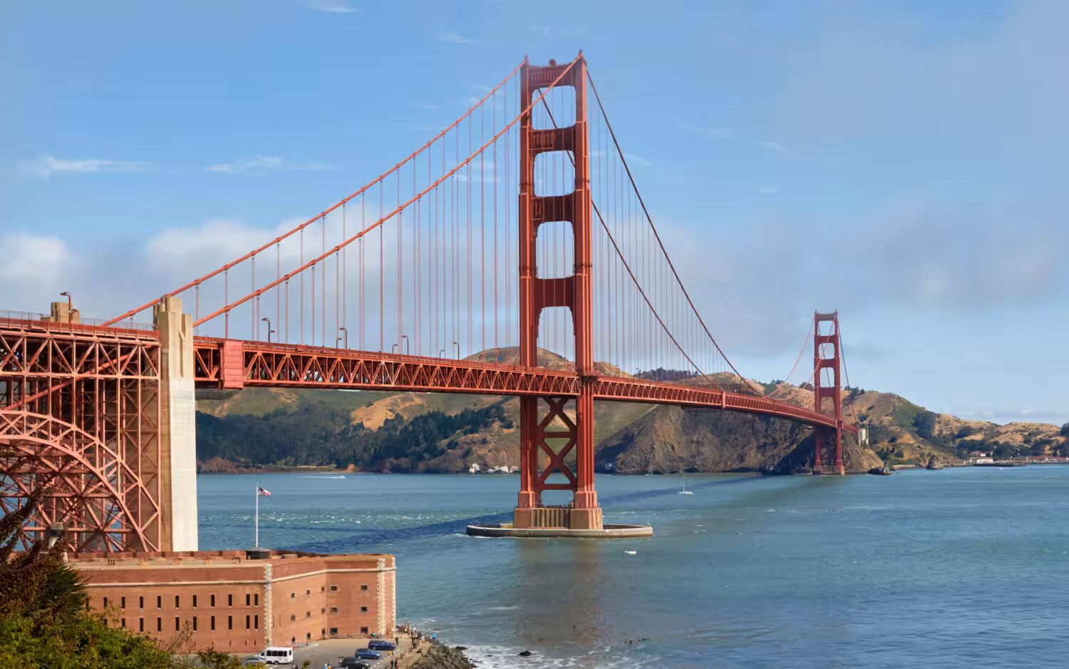 Golden Gate Bridge in San Francisco, an Art Deco suspension marvel and iconic city symbol.