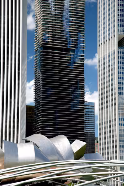 Chicago (ILL) Downtown, Lakeshore East : ' Aqua ' Jeanne Gang 2009