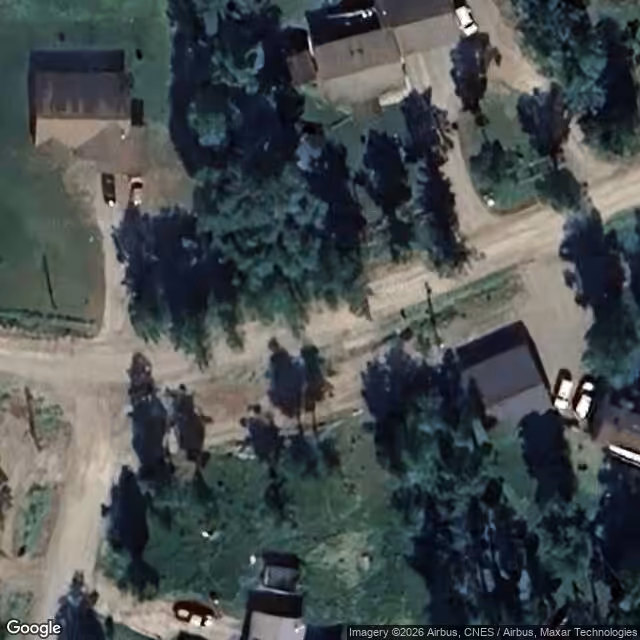 Aerial image of S Goose Bay Dr, near the Dr. Seuss House in Alaska.