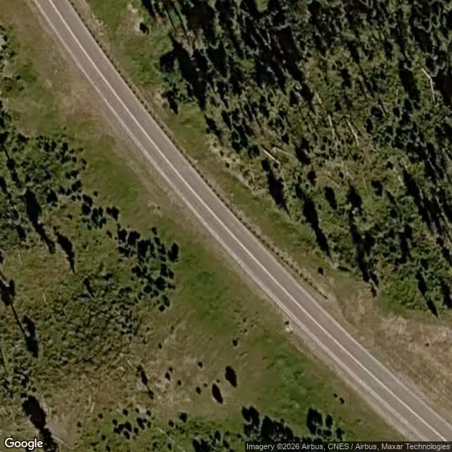 Aerial view of WY-296 in Wyoming, near Yellowstone