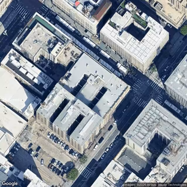 Aerial view of urban areas relevant to The Last of Us