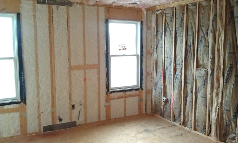 Bright, organized study room featuring insulated walls