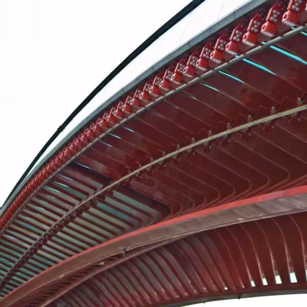 Detail of Venetian Calatrava bridge: Ponte della Constituzione