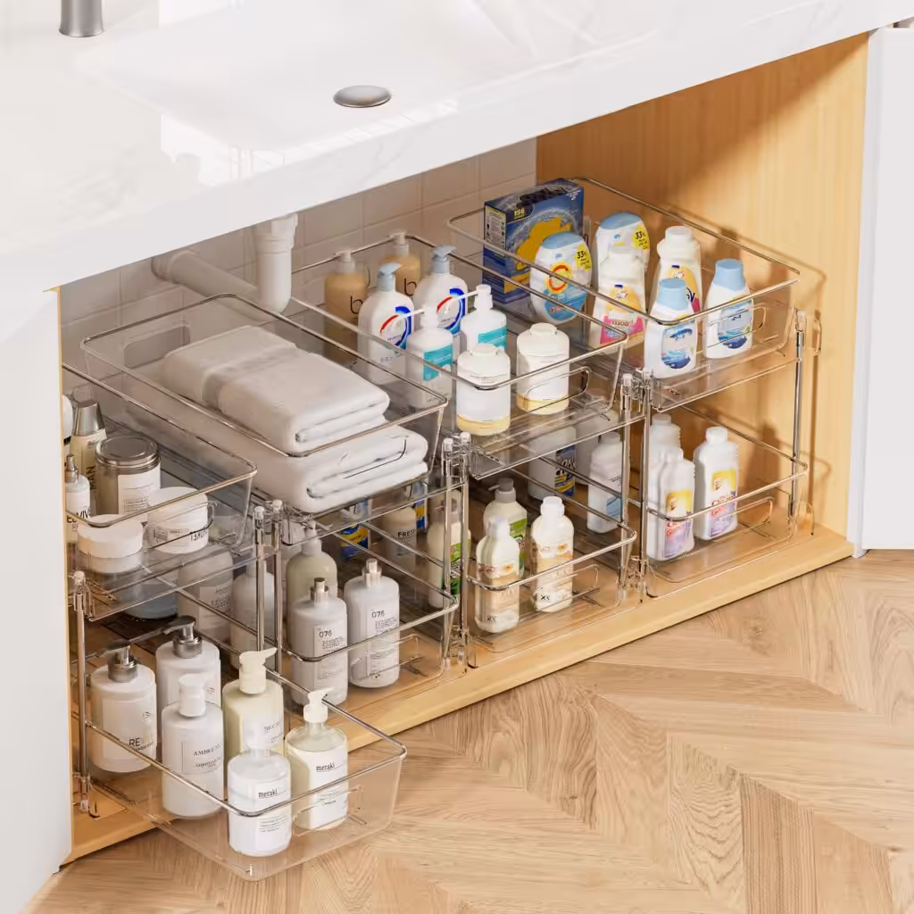 Vtopmart 4 Pack Bathroom Under Sink Organizers Organizer