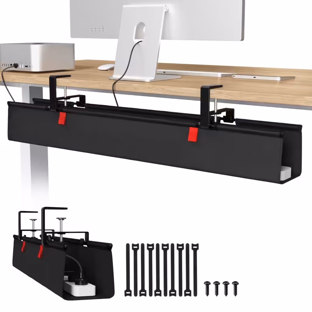 Univivi No Drill Under Desk Cable Management Tray