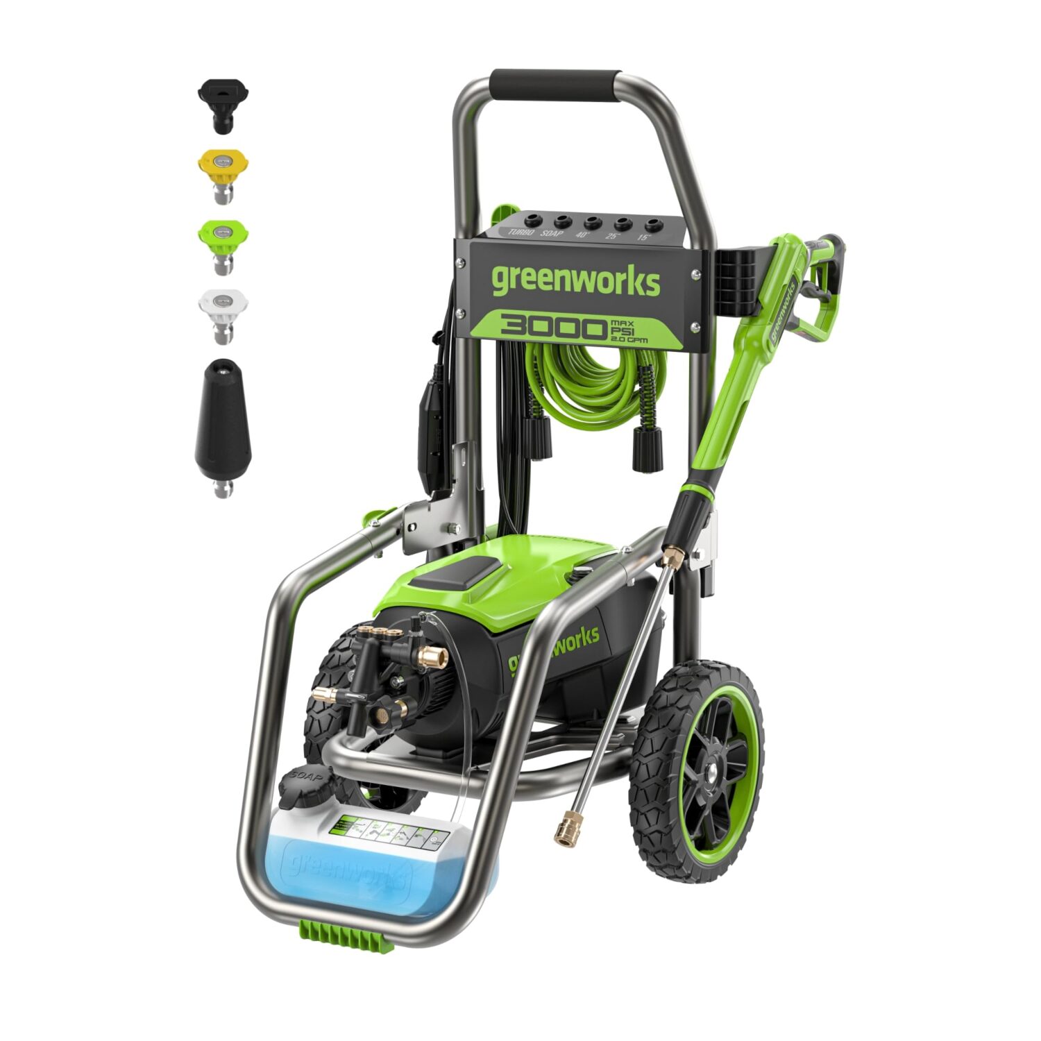 Greenworks 3000 PSI (2.0 GPM Max) Brushless Electric Pressure Washer (15°