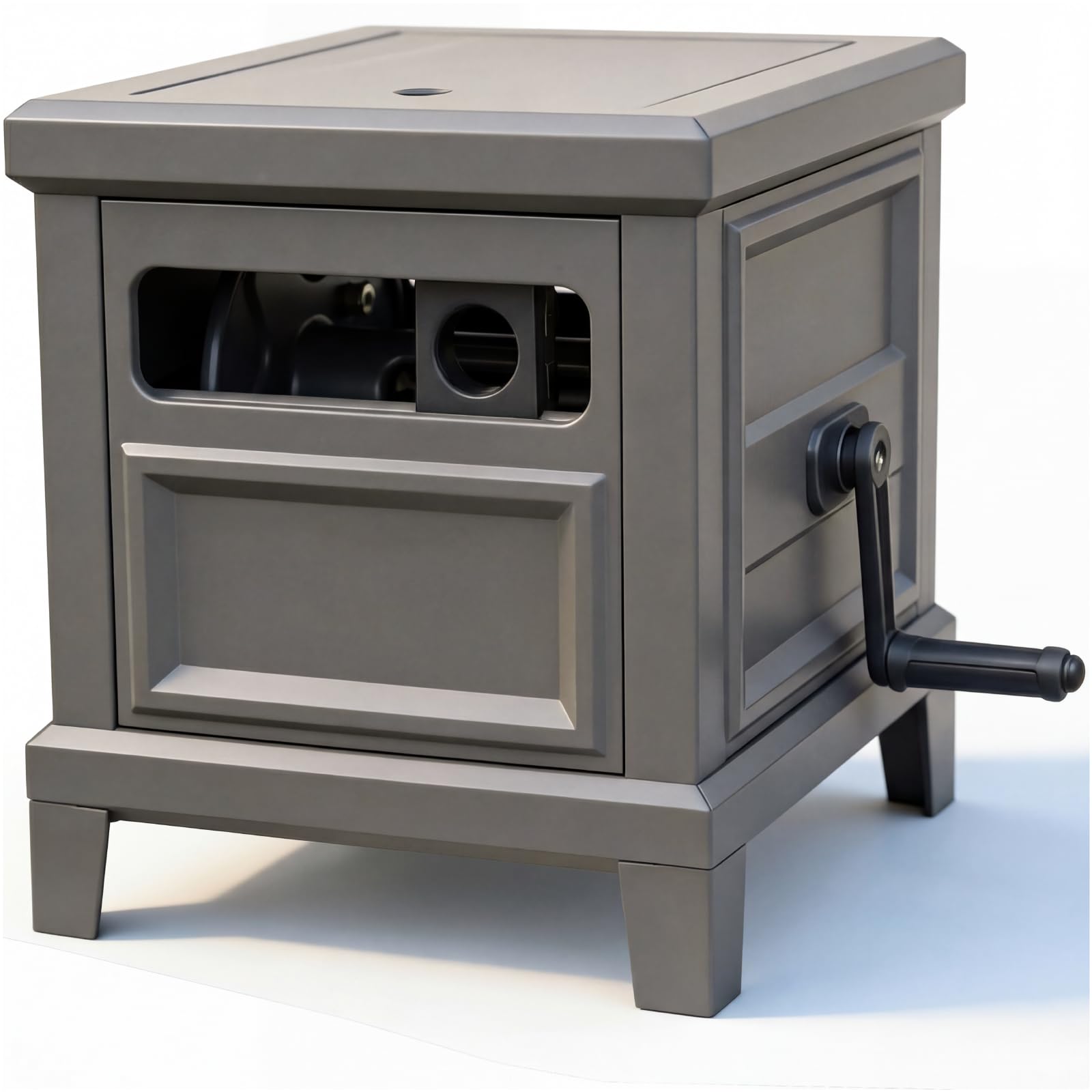 Heavy Duty Steel Garden Hose Reel Deck Box