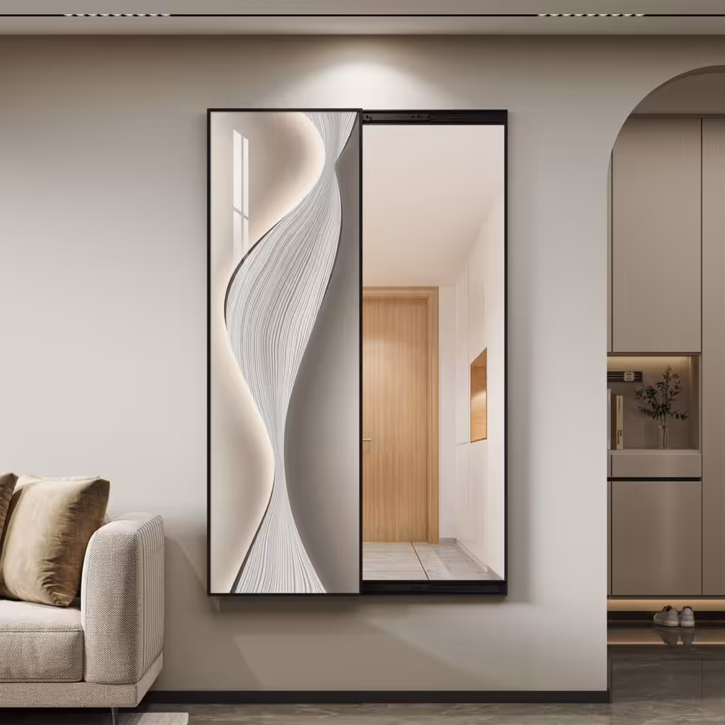 Framed Sliding Full Length Wall Mounted Mirror