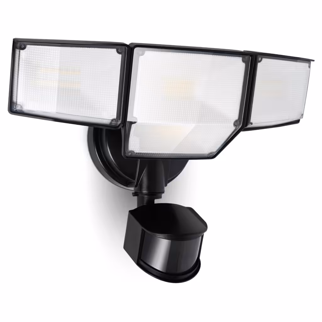LUTEC 80W 9000LM LED Security Light Hardwire Motion Sensor Outdoor Lights