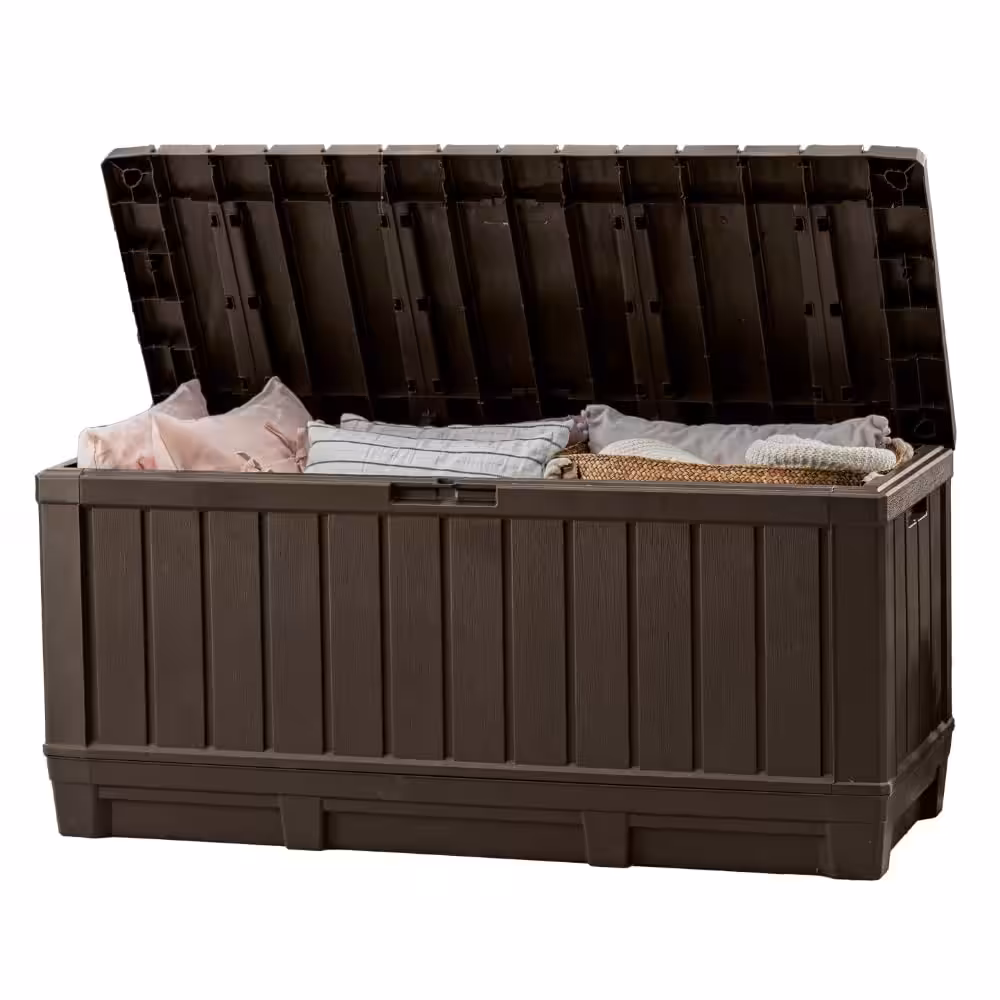 Keter Kentwood 92 Gallon Resin Deck Box-Organization and Storage