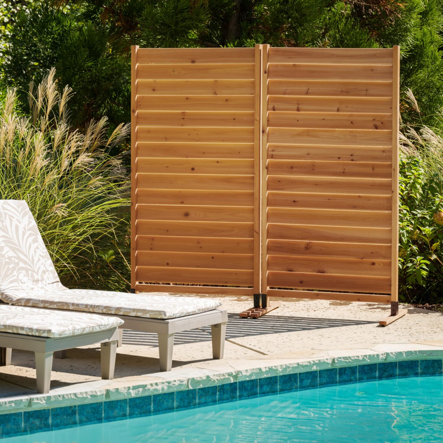 Enclo Louvered Freestanding/Surface Mounted Privacy Screen