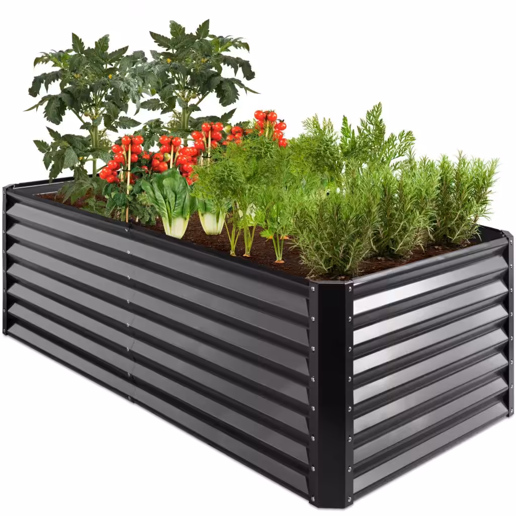 Best Choice Products 6x3x2ft Outdoor Metal Raised Garden Bed