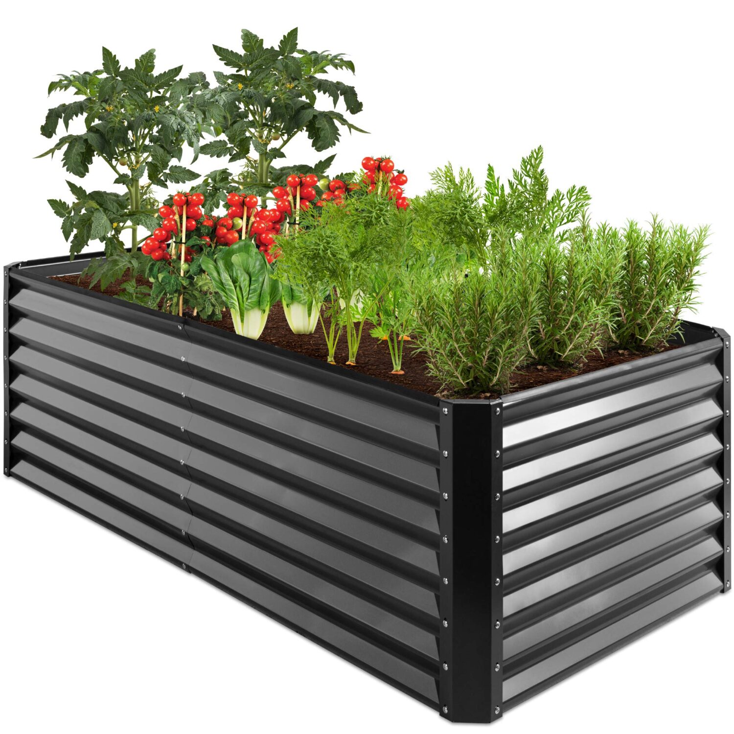 Best Choice Products 6x3x2ft Outdoor Metal Raised Garden Bed