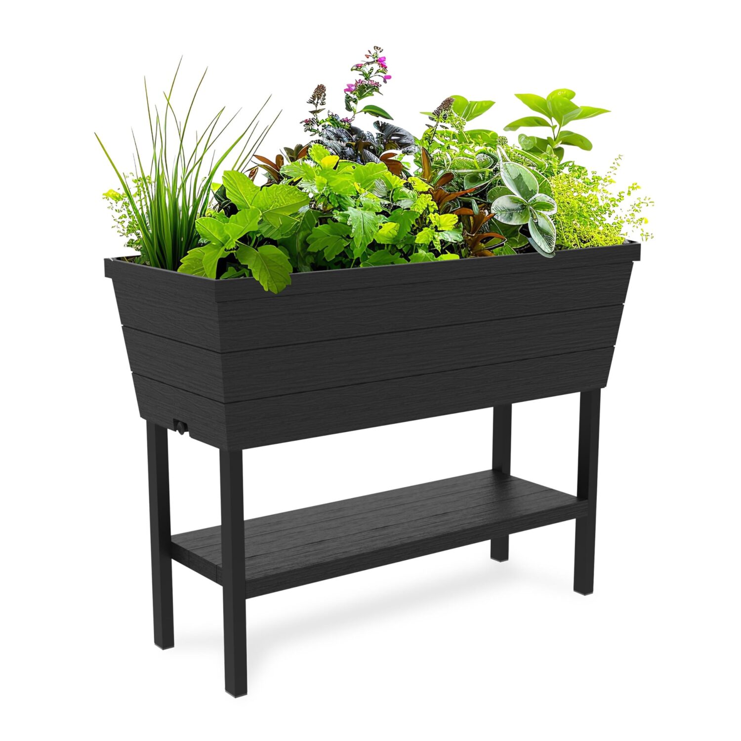 Keter Urban Bloomer 12.7 Gallon Raised Garden Bed and Outdoor Herb Garden Planter