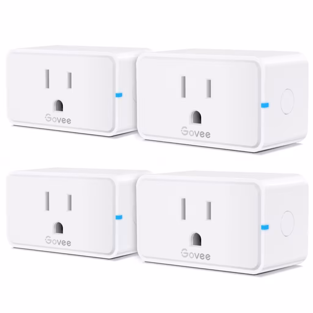 Govee Smart Plug 15A, WiFi Bluetooth Outlets 4 Pack Work