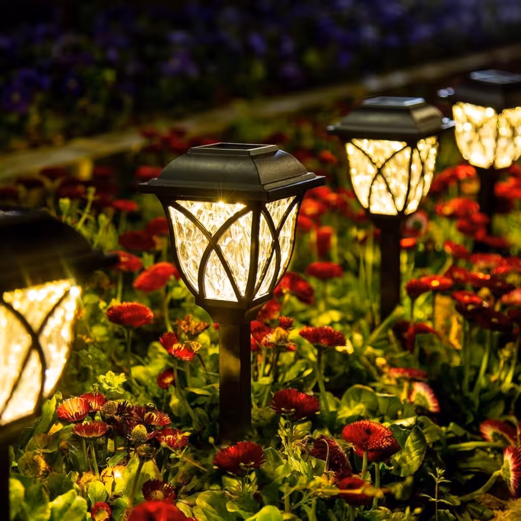 GIGALUMI 6 Pack Solar Lights Outdoor Waterproof