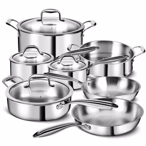 3 Ply Stainless Steel 11-Piece Cookware Set