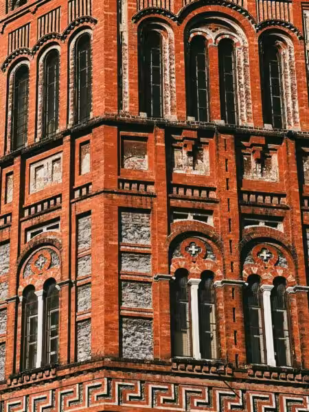 Detailed view of a historic Ottoman architectural facade in Istanbul with intricate designs.