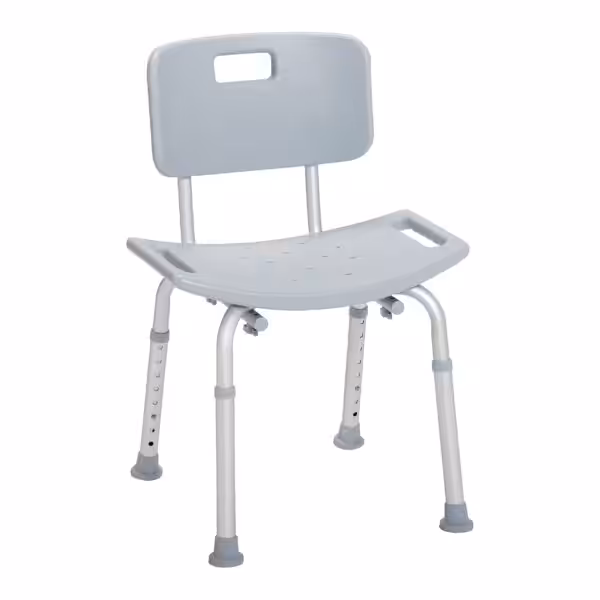 Drive Medical Shower Chair with Back and Suction Feet