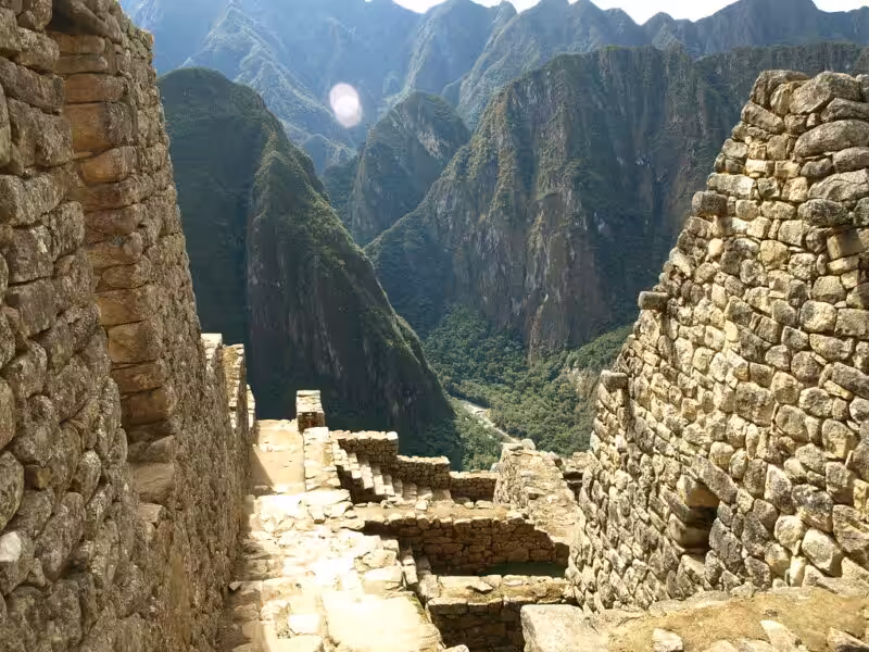 Inca stonework at Machu Picchu.