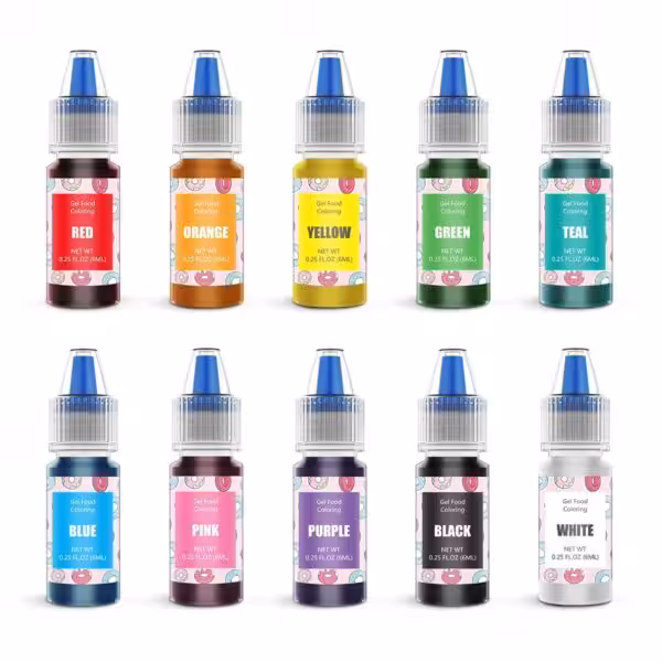 Jelife 10-Color Gel-Based Food Coloring Set