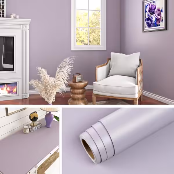 Livelynine Light Purple Peel and Stick Wallpaper