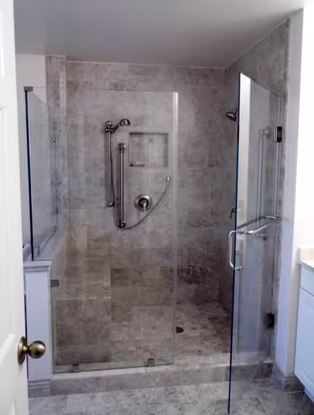 Luxurious master bath walk-in shower