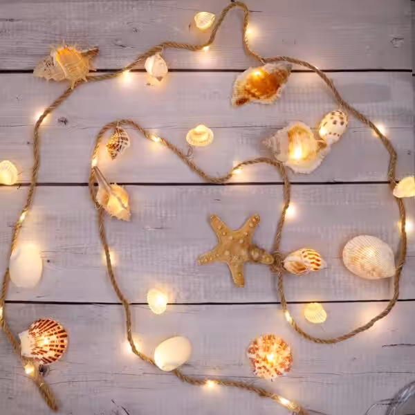 MIYA LIFE Seashell Garland Ocean Light