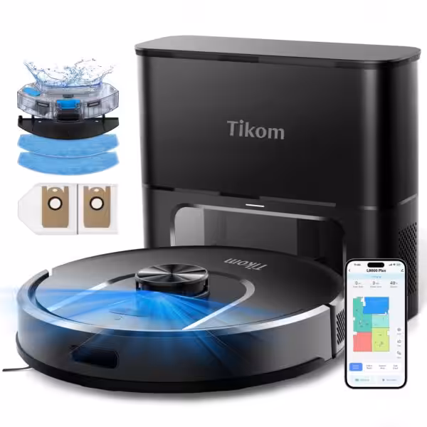 Tikom Robot Vacuum and Mop with Self-Emptying Base
