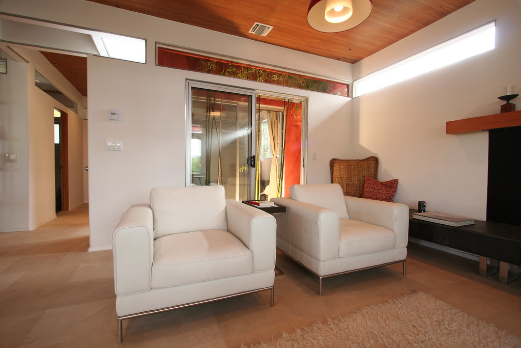 Living Room with Bamboo Garden