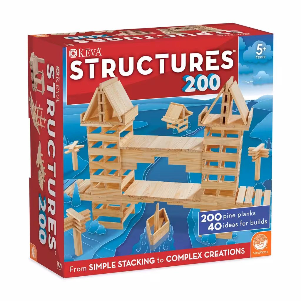 KEVA Structures 200 Wood Building Planks