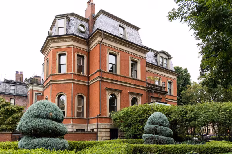 An architectural view of the Samuel Hooper House, a notable building.