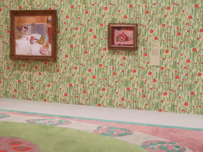Another view of the Pierre Bonnard exhibition design by India Mahdavi