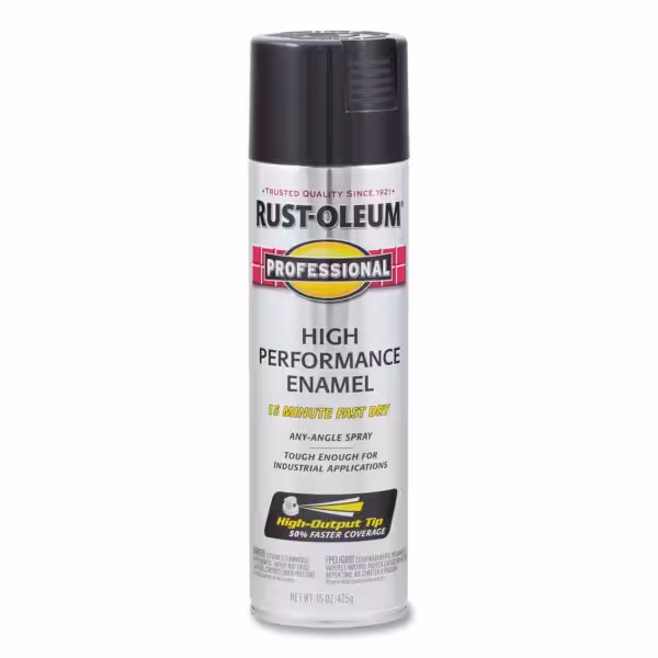 Rust-Oleum Professional High Performance Enamel Spray Paint (15 oz) – Gloss Black