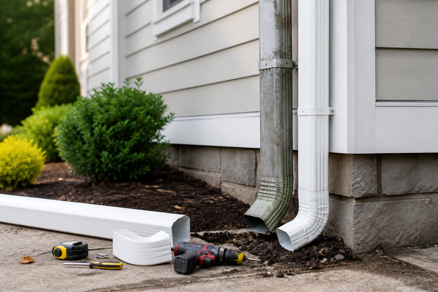 Downspout replacement labor cost