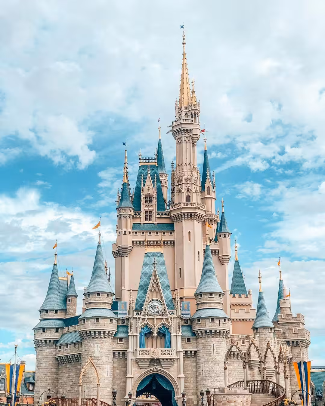 The Magical castle in the Magic Kingdom theme park of Disney world in Orlando, Florida.