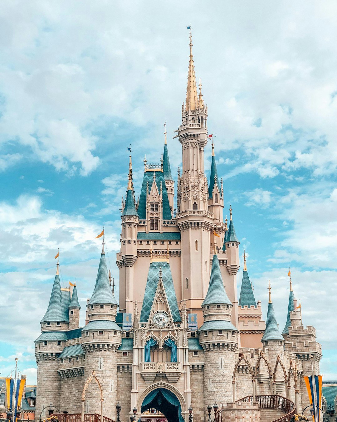 The Magical castle in the Magic Kingdom theme park of Disney world in Orlando, Florida.