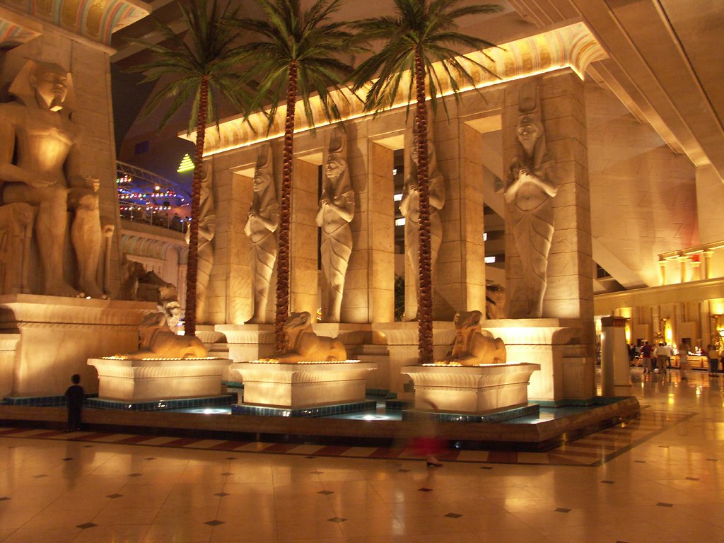 Interior of the Luxor hotel and casino
