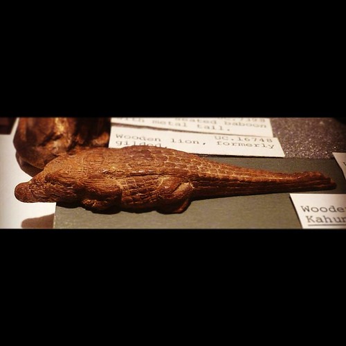 UC16741 (Petrie Museum) Carved wooden crocodile Lahun Dynasty 12 9.3 cm Bibliography Petrie, William Matthew Flinders. Illahun, Kahun and Gurob, 1889-90. p.11, pl. VIII, n. 2 Bourriau, Janine. Pharaohs and mortals : Egyptian art in the Middle Kingdom