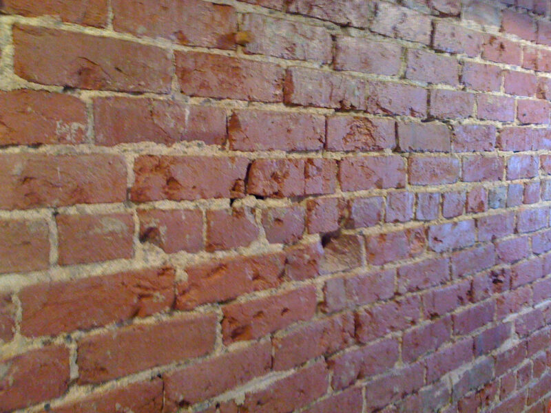 Brick wall in a coffee shop