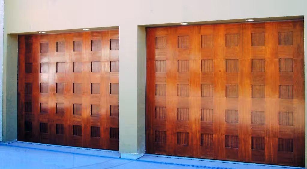 Contemporary Modern Wood Garage Doors