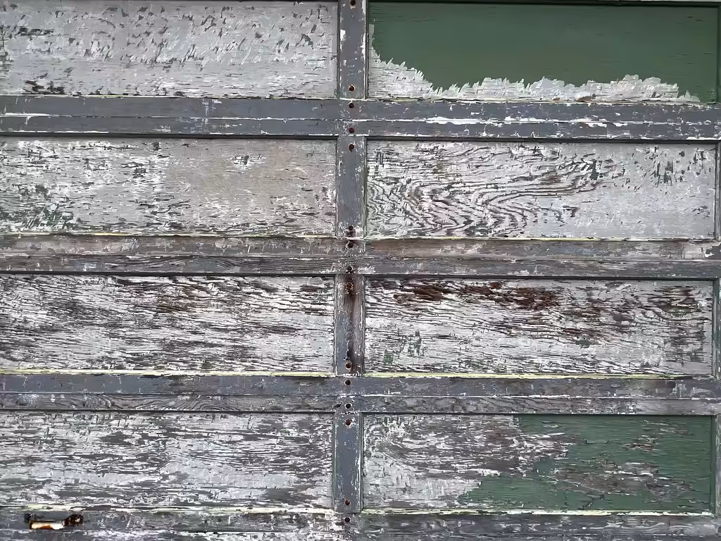 Weathered Wood Garage Door