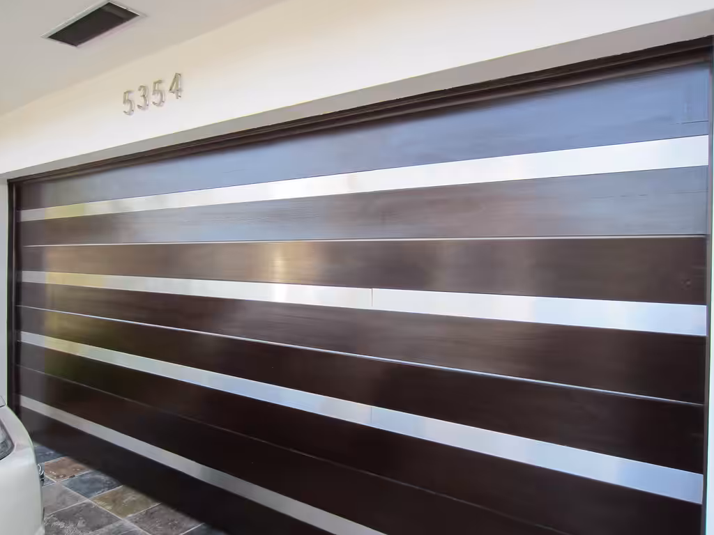 Contemporary Wood Garage Door