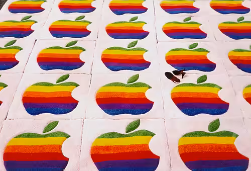 1983 Apple Wall Hanging art - by Myra Burg