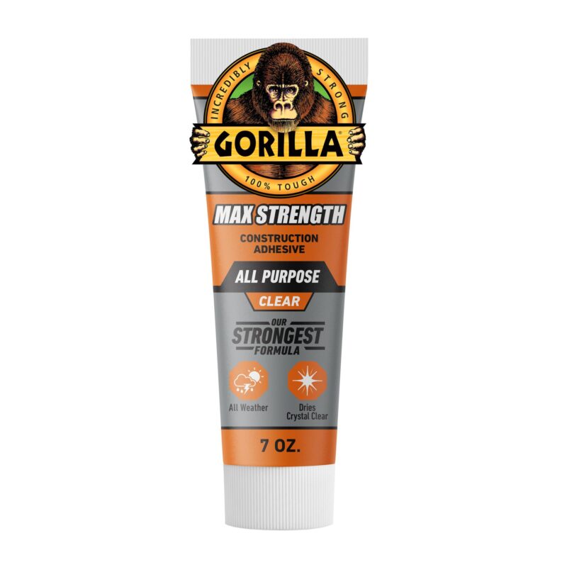 Gorilla Max Strength Construction Adhesive 7 oz Clear