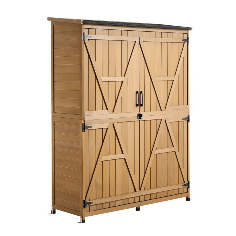 VEVOR wooden garden shed with shelves